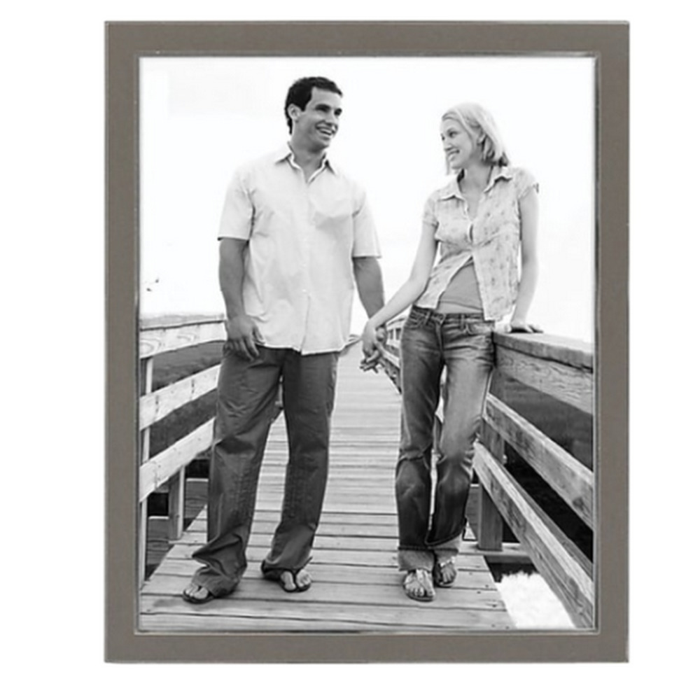 Malden Sleek Border Metal Picture Frame, Silver, 8x10